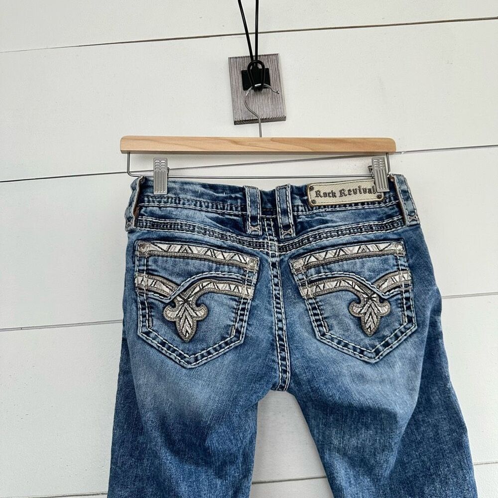 Rock Revival Women’s 26 Kerry Skinny Jeans Y2K 2000s Thick Stitch - Picture 2 of 6